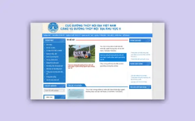 Thiết kế web Cảng Vụ Đường Thủy Nội Địa Khu Vực II